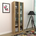 Ver imagem 1 de Armário de Escritório Me4115 com 2 Portas e Vidro Rústico Tecnomobili