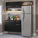 Ver imagem 1 de Armário de Cozinha Compacta 165cm Rustic/Preto Emilly Madesa 08