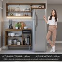 Ver imagem 6 de Armário de Cozinha Compacta 165cm Rustic/Preto Emilly Madesa 08