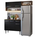 Ver imagem 3 de Armário de Cozinha Compacta 165cm Rustic/Preto Emilly Madesa 08