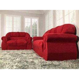 Sofá 2 e 3 Lugares Vermelho 608 Corsa - 2