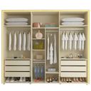 Ver imagem 5 de Guarda-Roupa Casal 6 Portas com LED com Pés 100% MDF Lumina Off White