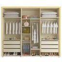 Ver imagem 5 de Guarda-Roupa Casal 6 Portas com LED com Pés 100% MDF Lumina Off White
