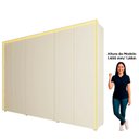 Ver imagem 6 de Guarda-Roupa Casal 6 Portas com LED com Pés 100% MDF Lumina Off White