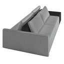Ver imagem 7 de Sofá Ilha Modular Living com Puff 232cm Georgia K04 Bouclê Grafite/preto - Mpozenato