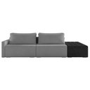Ver imagem 4 de Sofá Ilha Modular Living com Puff 232cm Georgia K04 Bouclê Grafite/preto - Mpozenato