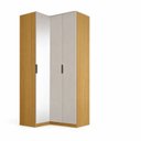 Ver imagem 4 de Módulo de Canto Reto 3 Portas 1 Espelho 100% Mdf Altezza Clean