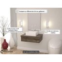 Ver imagem 2 de Conjunto para Banheiro Gabinete com Cuba Q32 600W Metrópole Marrom/Carvalho Dark