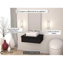 Ver imagem 2 de Conjunto para Banheiro Gabinete com Cuba Q32 600W Metrópole Preto/Onix