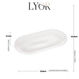 Travessa Oval de Cristal Coração 25cm - Lyor - 6