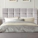 Ver imagem 3 de Cabeceira Estofada Cama Box Solteiro 100cm Espanha Suede Cinza Claro- Mabe Magazine