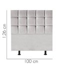 Ver imagem 2 de Cabeceira Estofada Cama Box Solteiro 100cm Espanha Suede Cinza Claro- Mabe Magazine