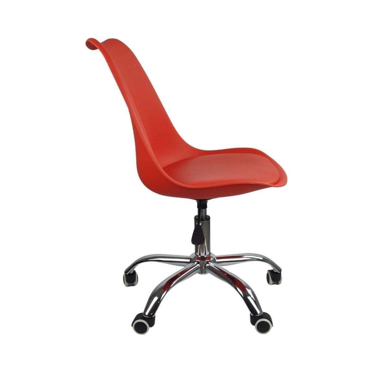 Cadeira Office com Rodizio Giratória Saarinen - Vermelho - 7