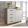 Cômoda 2 Portas 4 Gavetas Moderna Ideal para Sua Necessidade - Naturale / Off White - 2