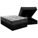 Ver imagem 1 de Conjunto Box Baú Queen: Colchão Espuma Paropas D45 Pasquale Wave Black + Base Crc Suede Black (