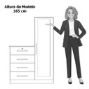 Ver imagem 7 de Cômoda Guarda-roupa Caribe 4 Gavetas 1 Porta com Espelho Cinamomo/off White