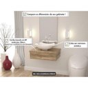 Ver imagem 2 de Conjunto para Banheiro Gabinete com Cuba Abaulada L42 600W Metrópole Marrom/Carvalho