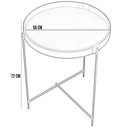 Ver imagem 5 de Mesa de Canto Lateral Decorativa Industrial Sala de Estar 56 Cm Sintético Whisky P06 Daisy - Lyam