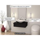 Ver imagem 2 de Conjunto para Banheiro Gabinete com Cuba Abaulada L42 600W Metrópole Preto/Onix
