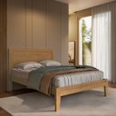 Ver imagem 1 de Cama Casal Topázio 1,40 Freijó em Madeira Pinus - Finestra