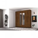 Ver imagem 4 de Guarda Roupa Casal Audi 6 Portas de Bater 2 Gavetas MDP Imbuia-Rustico Vila Rica