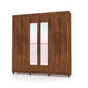 Ver imagem 2 de Guarda Roupa Casal Audi 6 Portas de Bater 2 Gavetas MDP Imbuia-Rustico Vila Rica