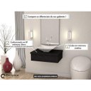 Ver imagem 2 de Conjunto para Banheiro Gabinete com Cuba Folha L38 600W Metrópole Preto/Onix