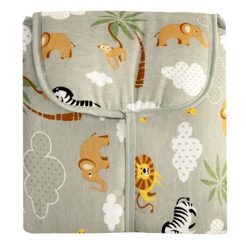 Trocador Portátil C/ Bolsos Internos - Safari Cinza