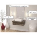 Ver imagem 2 de Conjunto para Banheiro Gabinete com Cuba Q32 e Espelheira 601W Metrópole Marrom/Carvalho Dark