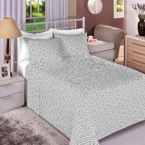 Jogo de Cama Casal Fiori Algodão 200 Fios 4 Peças Estampado