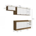 Ver imagem 3 de Armário de Cozinha Completa 100% Mdf 300cm Nogueira/branco Celeste Kappesberg