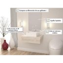 Ver imagem 2 de Conjunto para Banheiro Gabinete com Cuba Q32 e Espelheira 601W Metrópole Branco/Snow