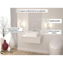 Ver imagem 2 de Conjunto para Banheiro Gabinete 60cm Cuba Q35 e Espelheira 601W Metrópole 