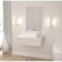 Ver imagem 1 de Conjunto para Banheiro Gabinete 60cm Cuba Q35 e Espelheira 601W Metrópole 