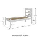 Ver imagem 2 de Cama de Solteiro Madeira Maciça com Colchão Incluso Multimóveis