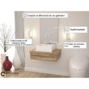 Ver imagem 2 de Conjunto para Banheiro Gabinete 60cm Cuba Q35 e Espelheira 601W Metrópole