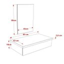 Ver imagem 5 de Conjunto para Banheiro Gabinete 60cm Cuba Q35 e Espelheira 601W Metrópole Marrom/Carvalho Dark