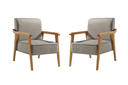 Ver imagem 1 de Kit 2 Poltronas Luiza Conforto Premium:Cinza
