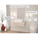 Ver imagem 2 de Conjunto para Banheiro Gabinete 60cm Cuba Q35 e Espelheira 601W Metrópole Branco/Snow