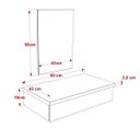 Ver imagem 3 de Conjunto Bancada para Banheiro com Cuba Aria RT41 e Espelheira 601W Metrópole Branco/Chess