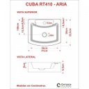 Ver imagem 6 de Conjunto Bancada para Banheiro com Cuba Aria RT41 e Espelheira 601W Metrópole Marrom/Nogal