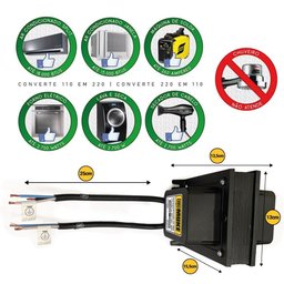 Transformador 7500va 110/220v - 220/110v Bivolt At-750 Muke Tools - 6
