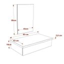 Ver imagem 3 de Conjunto Bancada para Banheiro com Cuba Aria RT41 e Espelheira 601W Metrópole Preto/Onix