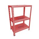 Ver imagem 3 de Estante de Aço Rosa Mini com 3 Prateleiras 45x27cm 45kg Coluna Bipartida para Quartos Escritório