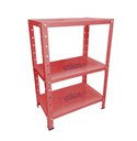 Ver imagem 3 de Estante de Aço Rosa Mini com 3 Prateleiras 45x27cm 45kg Coluna Bipartida para Quartos Escritório