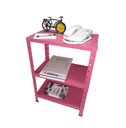 Ver imagem 4 de Estante de Aço Rosa Mini com 3 Prateleiras 45x27cm 45kg Coluna Bipartida para Quartos Escritório