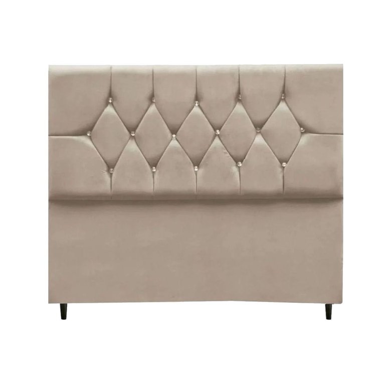Cabeceira Estofada Cama Box Casal 140cm Geovana - Mhs:bege Cabeceira Estofada Cama Box Casal 140cm Geovana - Mhs:bege