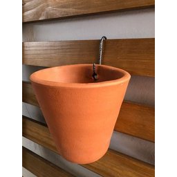 10 Ganchos P/ Vaso de Parede Jardim Vertical e Treliça 8cm - 8
