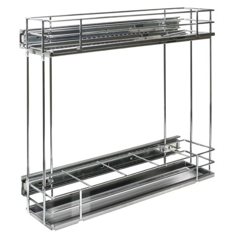 Porta Latas/ Óleo de Base 190x425x475mm Cromado 7206 Bandeja