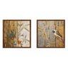 Kit 2 Quadros 50cm X 50cm Folhagem e Andorinha Aquarela Tropical Artes  - 1